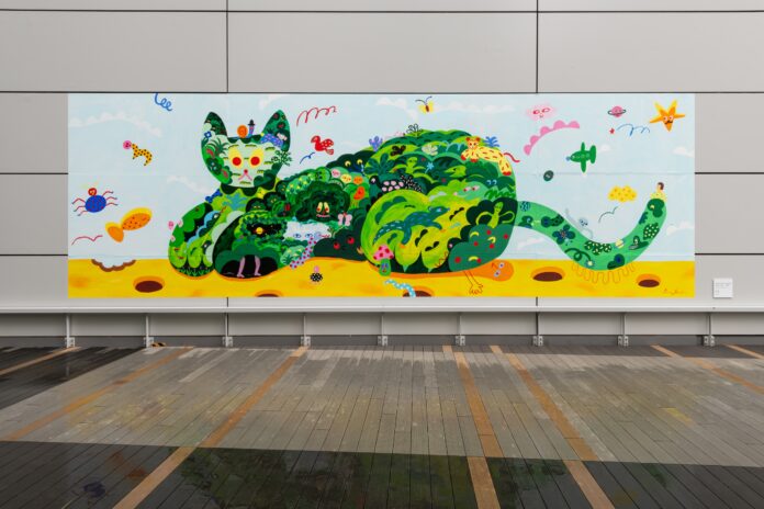 渋谷ヒカリエにて「ヒカリエデッキ　壁面アートプロジェクト」岡田杏里氏による第７弾作品が、本日公開！のメイン画像