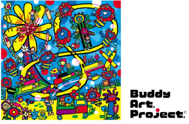 バディアートプロジェクトと、大阪・関西万博公式キャラクター　「ミャクミャク」とのコラボレーションアート完成！のメイン画像