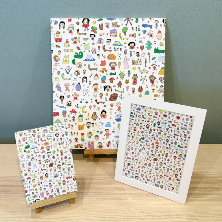 静岡県小山町の障がい者支援施設「インマヌエル」で暮らす方々の作品「金太郎と仲間たち」をモチーフにしたオリジナルアートが同町のふるさと納税返礼品に採択。寄付受付を開始しました。のメイン画像