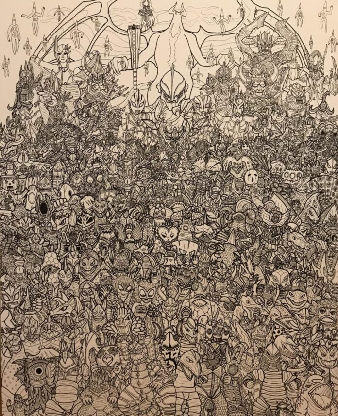 125618_15_main 八木志基(22才)、『怪獣百貨展』を開催(嬉々‼CREATIVE GALLERY)幼少期から描き続けたモノクロームの怪獣世界のメイン画像