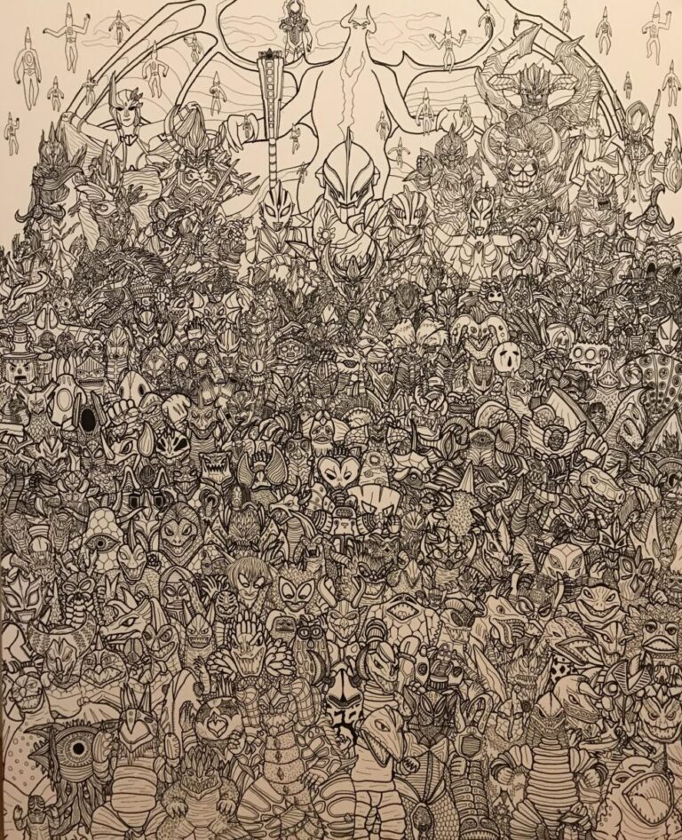 八木志基（22才）、『怪獣百貨展』を開催(嬉々‼CREATIVE GALLERY）幼少期から描き続けたモノクロームの怪獣世界のメイン画像