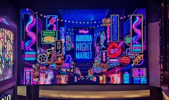 本場の韓国夜市をデジタルエンターテイメント空間で再現！インスパイアが韓国屋台グルメの祭典『オーロラ・ナイトマーケット』を4月18日(土)から開催のメイン画像
