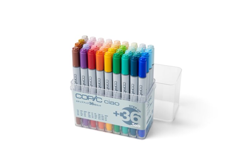 人気のアルコールマーカー「コピックチャオ」から7月25日より新しい定番セット「ステップアップ36色セット」を発売のメイン画像