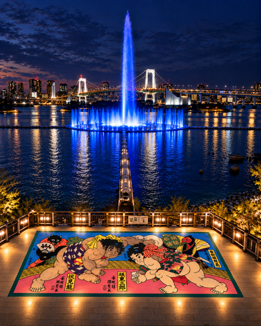 10月17日（土）～19日（月）「お台場インフィオラータ」開催決定！歌川国貞「桃太郎・快童丸取組図」が約25,000本のカーネーションで巨大花絵に。花絵を一緒につくる市民参加者100名を大募集！のメイン画像