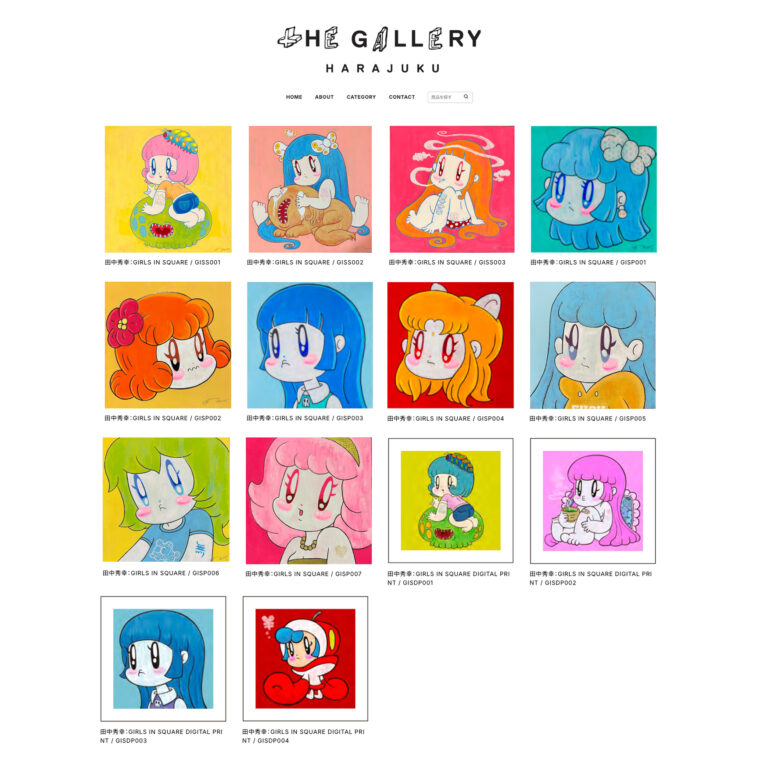 田中秀幸 個展「PEACEFUL Girls in square」展示作品をECサイトにて販売開始！のメイン画像