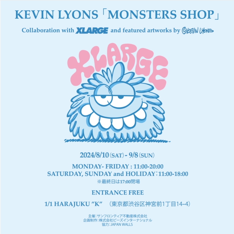 NYのアーティストKEVIN LYONSのPOP UP STOREが8/10（土）から開催のメイン画像
