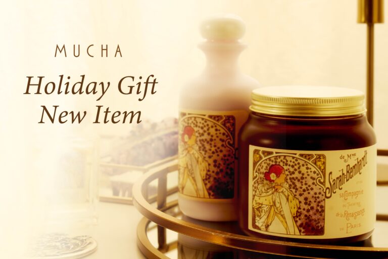 【MUCHA(ミュシャ)】ミュシャの人気作品「四つの花」のリリーと「椿姫」をイメージした、ギフトにふさわしいフレグランスアイテムを2024年ホリデーコレクション第2弾として発売！のメイン画像