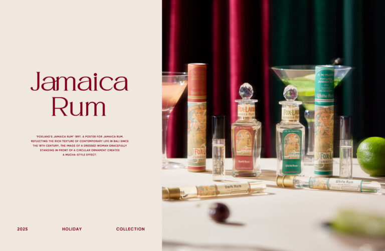 【MUCHA(ミュシャ)】ホリデーコレクション第一弾！ミュシャ作品『フォックスランド・ジャマイカ・ラム』からインスピレーションを得た2種の香りを同時発売のメイン画像