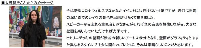 渋谷ヒカリエにて「ヒカリエデッキ　壁面アートプロジェクト」大野智史さんによる第１弾作品が、本日公開！のサブ画像2