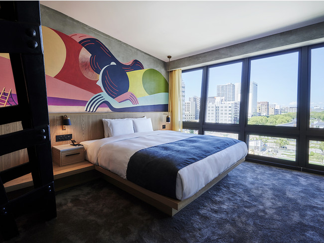国登録有形文化財「THE TOWER HOTEL NAGOYA」が世界タイトルを獲得！！「アート愛好家のための必見ブティックホテル世界20選」に日本で唯一選ばれたホテルのサブ画像2_客室内には鉄骨が貫きタワーを支えている。