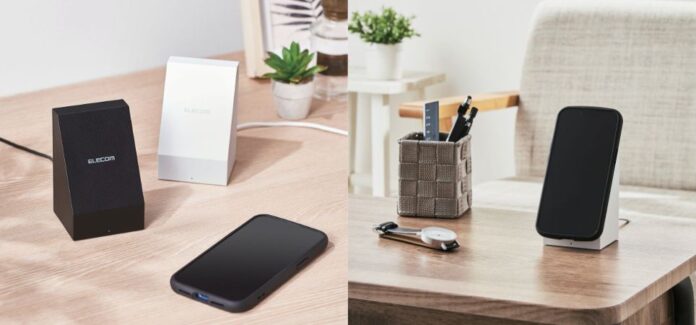 生活感を感じさせない、インテリアのようなワイヤレス充電器白・黒のモノトーンカラーで新発売のメイン画像