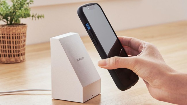 生活感を感じさせない、インテリアのようなワイヤレス充電器白・黒のモノトーンカラーで新発売のサブ画像2