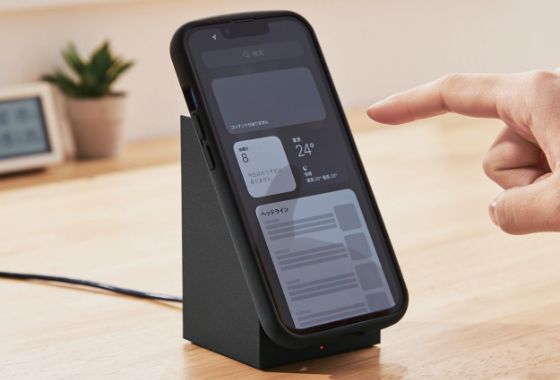 生活感を感じさせない、インテリアのようなワイヤレス充電器白・黒のモノトーンカラーで新発売のサブ画像3