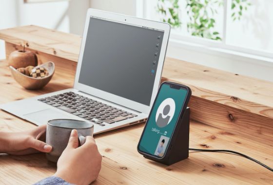 生活感を感じさせない、インテリアのようなワイヤレス充電器白・黒のモノトーンカラーで新発売のサブ画像4