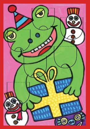 アドベントカレンダー式「クリスマス募金箱」を先着3000名にプレゼント！のサブ画像2_募金箱の窓（半円状の部分）をめくると、不思議ないきものたちが顔をのぞかせます