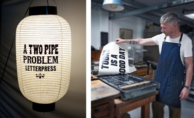 日本の伝統的な提灯にポップな今っぽさをプラス。ロンドンの活版印刷スタジオ「A TWO PIPE PROBLEM LETTER PRESS」から温故知新なタイポグラフィー提灯が新発売。のサブ画像2