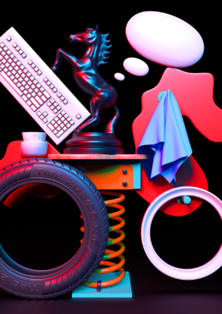 【OIL by 美術手帖】グラフィックデザイナー／アーティストとして活躍する岡田将充個展「New Form（ニューフォルム）」を12月10日（金）より開催。3DCGの作品シリーズを発表。のサブ画像3_《フォルム｜イメージ3》（2021）