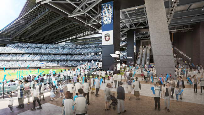 北海道日本ハムファイターズの新球場を彩るアートコンペティション『HOKKAIDO BALLPARK ART PRIZE 2023』募集開始のお知らせのサブ画像4_エスコンフィールドHOKKAIDO内観イメージ