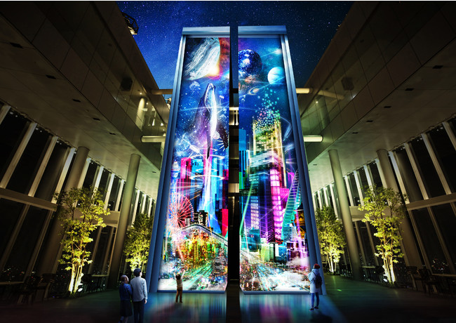 あべのハルカス展望台で、大阪の未来を担う学生たちと大型マッピングショーのサブ画像1