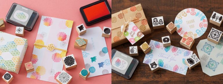 スタンプパッド「いろもようシリーズ」と相性抜群！「シヤチハタ クラフトはんこ」和柄・洋柄発売！のメイン画像