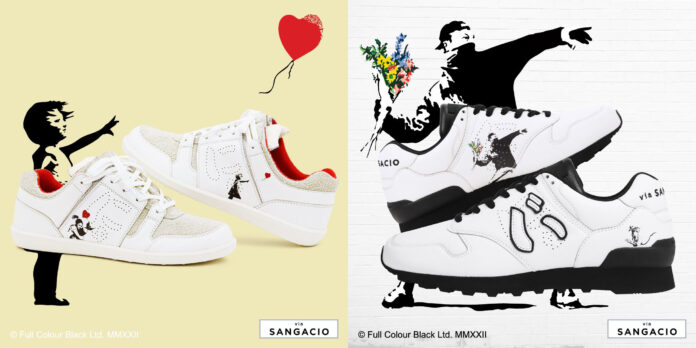 “via SANGACIO×BRANDALISD” Banksy(バンクシー)グラフィティにインスパイアされたコラボスニーカー新モデル2種類を発表。のメイン画像