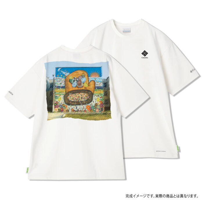 【Columbia】アーティスト ミヤザキケンスケさんが描いたマリウポリの壁画をプリントした『チャリティ T シャツ』応援購入サービス「Makuake」にて6月13日(月)より販売のメイン画像