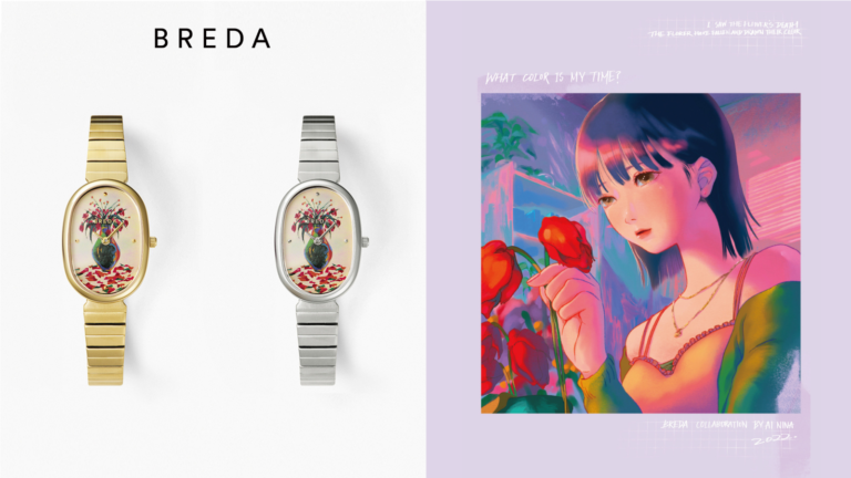 国内外の著名ミュージシャンのMV等を手掛けるアーティスト「藍にいな」とのコラボ商品が、遂にウォッチブランド「BREDA」から発売！のメイン画像