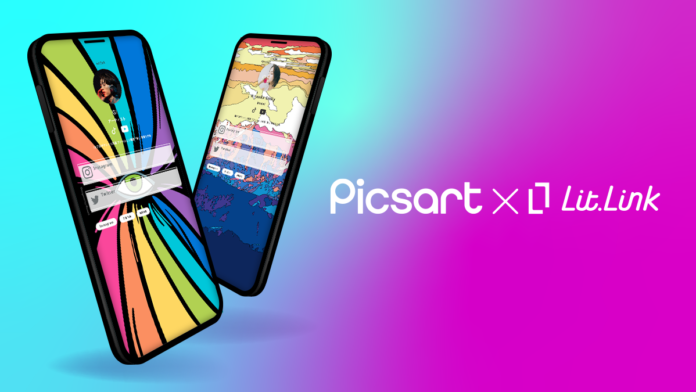 クリエイターの創作活動を支援！世界最大級のクリエイティブプラットフォーム「Picsart」リリースから1年5カ月で登録者100万人を突破したプロフィール作成ツール「lit.link」との協業を開始のメイン画像