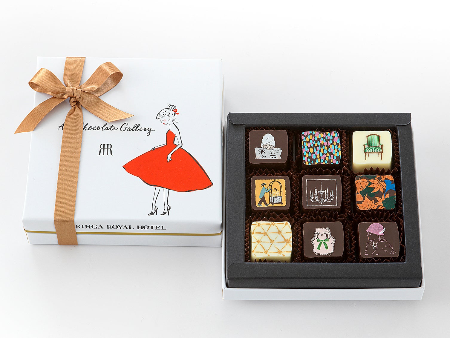 イラストレーター・デザイナーとコラボレートしたファッショナブルなチョコレートが新登場。バレンタイン商品「Valentine Collection 2023」のサブ画像2_① 「アートショコラギャラリー9個」