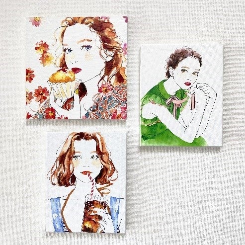 あなただけの1枚を…人気の似顔絵イベントも実施。イラストレーター 土屋みよ氏 が梅田で期間限定POP UP STOREを開催のサブ画像3_キャンバスアート