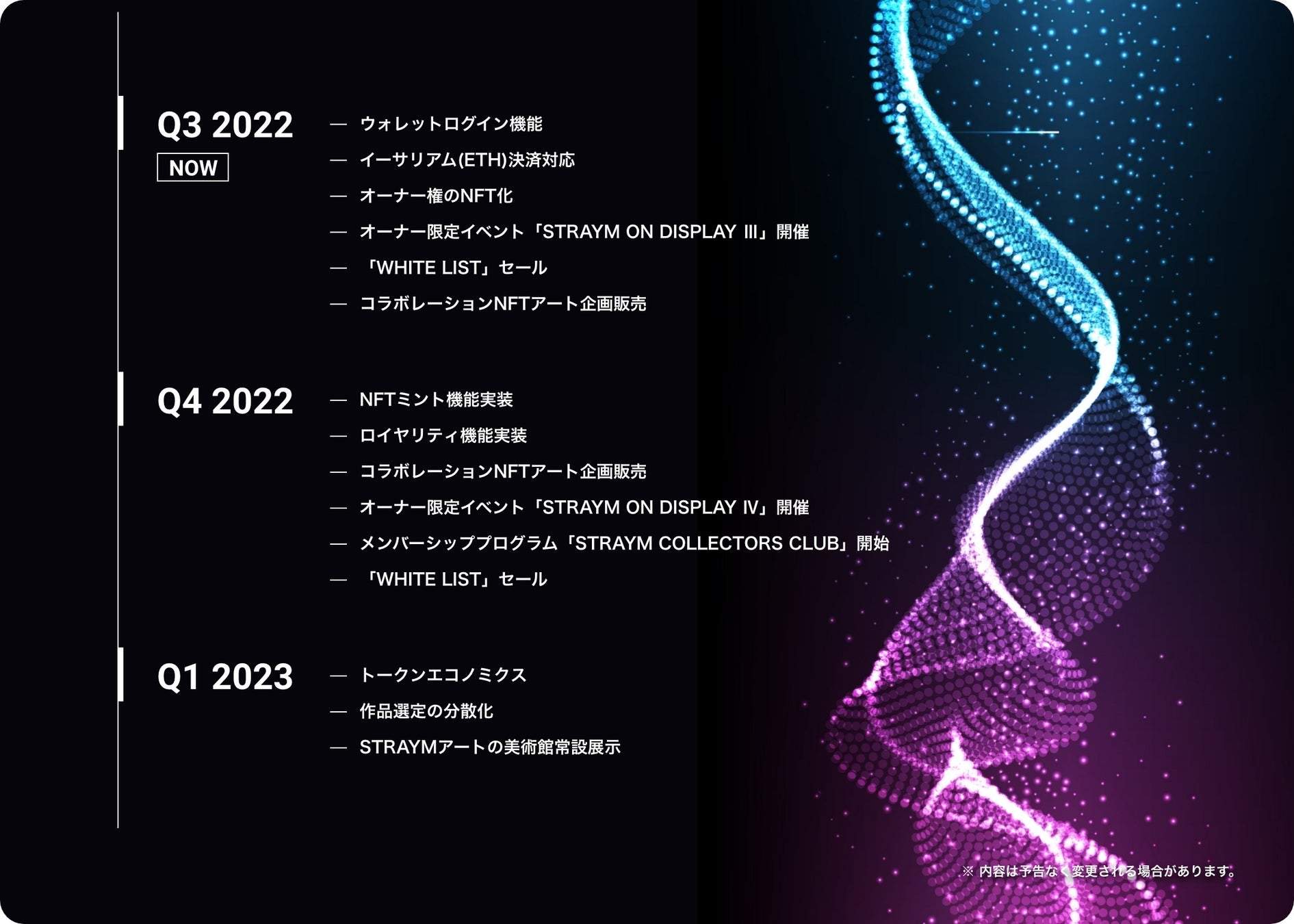 STRAYM（ストレイム）、「Web3.0時代における新しいアート保有」に向けたロードマップをリリースのサブ画像1