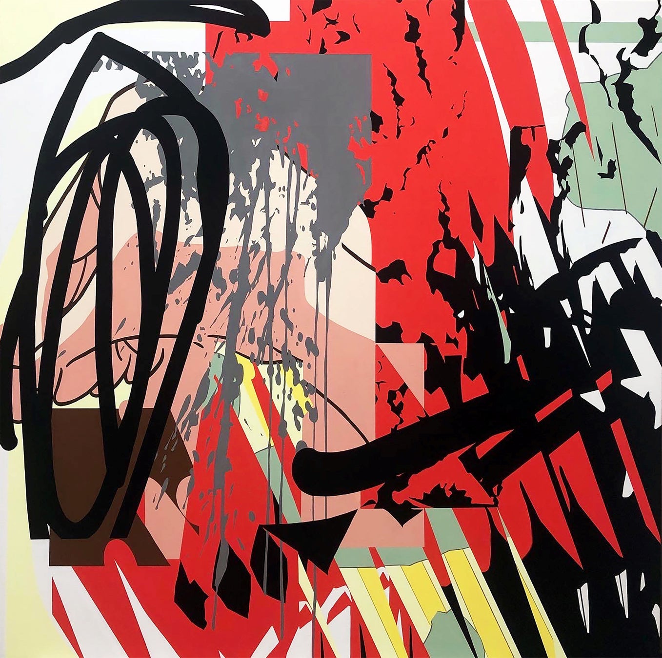 【OIL by 美術手帖ギャラリー】ヒロ杉山キュレーション展「NEO PAINTING TOKYO」を10月7日（金）より開催。現在の東京から立ち現れる、新たなムーブメントの夜明け。のサブ画像15_《均衡と連続性》（2022）　1170×1170×25mm　キャンバスにアクリル（参考作品）