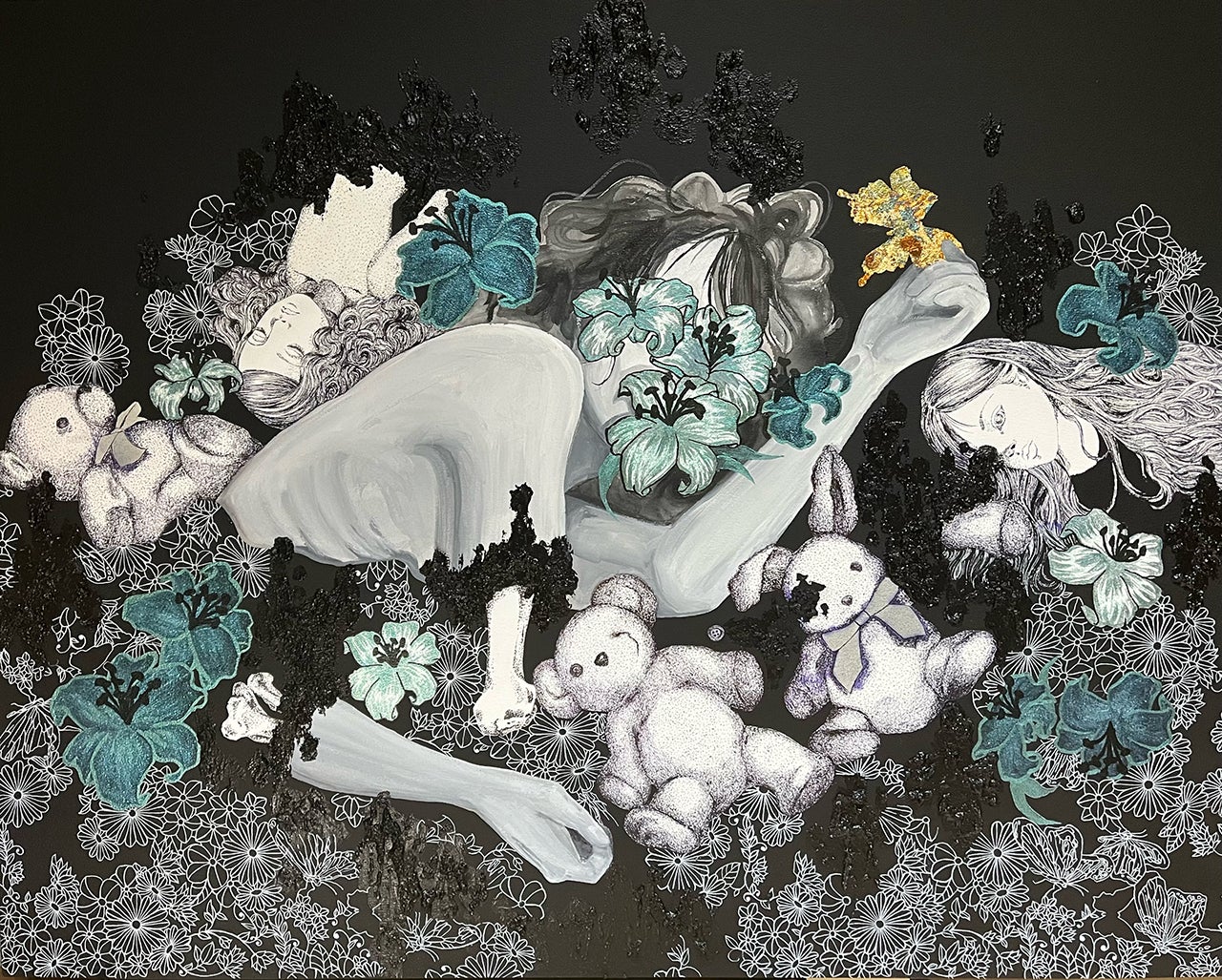 ボールペンでの細密描写と、混合技法での表現をメインに制作している作家、笠原菜々子氏による初の個展＜生まれも育ちも＞を開催いたします！のサブ画像6