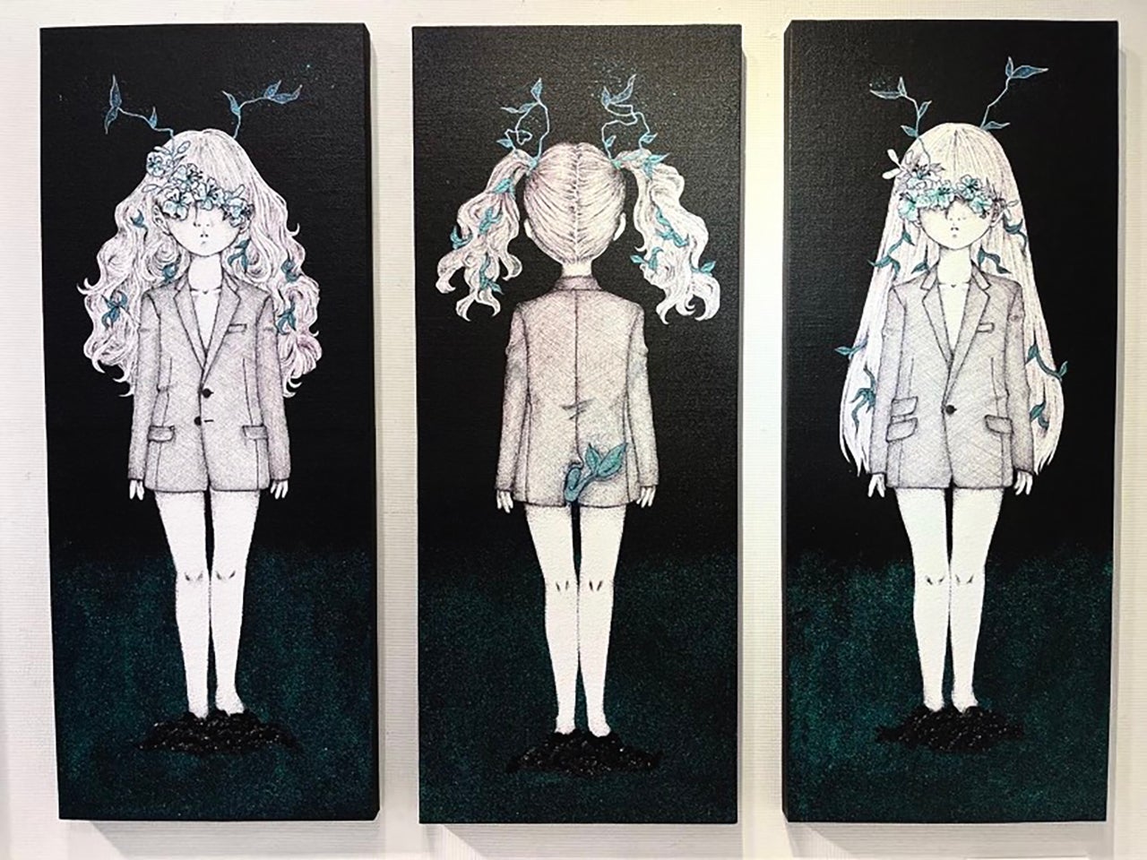 ボールペンでの細密描写と、混合技法での表現をメインに制作している作家、笠原菜々子氏による初の個展＜生まれも育ちも＞を開催いたします！のサブ画像7