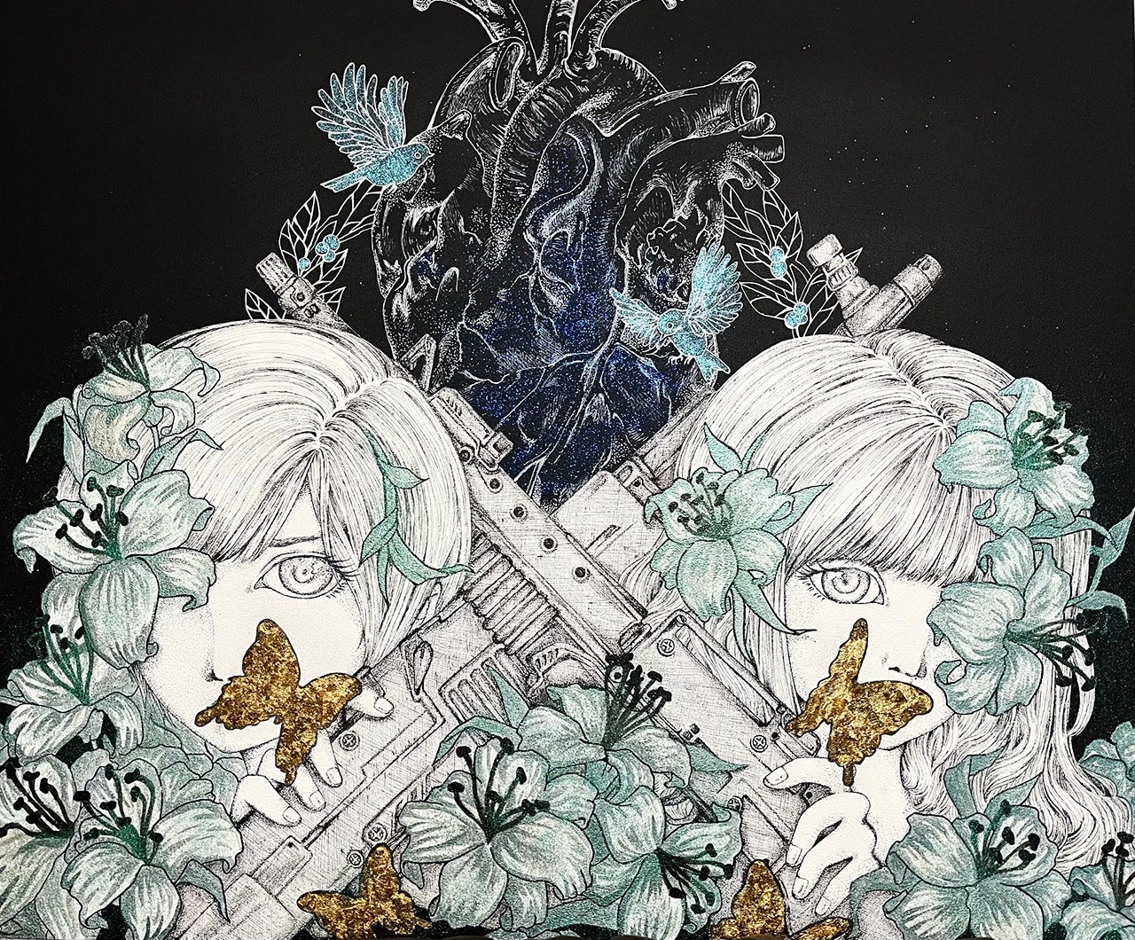 ボールペンでの細密描写と、混合技法での表現をメインに制作している作家、笠原菜々子氏による初の個展＜生まれも育ちも＞を開催いたします！のサブ画像8