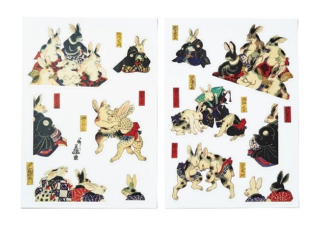 暮らしにひょっこり浮世絵を！歌川芳藤が描くおもしろかわいい動物たちを楽しむ「浮世絵ダイカットステッカー」が新登場！太田記念美術館×フェリシモ「ミュージアム部」コラボグッズのサブ画像2