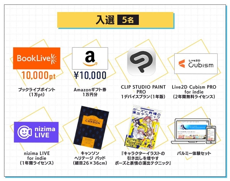 受賞者には豪華賞品！「オリジナルキャラクター」がテーマのイラストコンテスト＆初月30%OFF！パルミー8周年記念キャンペーン開催のサブ画像5