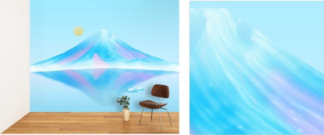 壁紙ブランド「WhO（フー）」より、日本画原点のグラフィックデザイナーが描く新柄登場。富士山の浮かぶ風景を幻想的に表現。のサブ画像3