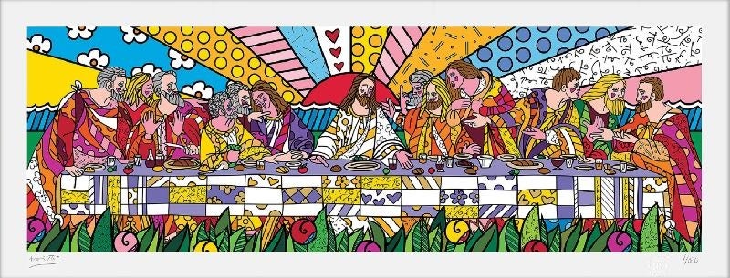 【大丸福岡天神店】世界が称賛したポップアート界のキング『ロメロ ブリット展』がいよいよ、福岡で開催！ロメロブリットが九州の・福岡のお客様のニーズに応え本格始動！のサブ画像1_▲『FIRST BRUNCH』 レオナルド・ダ・ヴィンチの名画「最後の晩餐（Last Supper）」をロメロワールドで表現したオマージュ作品
