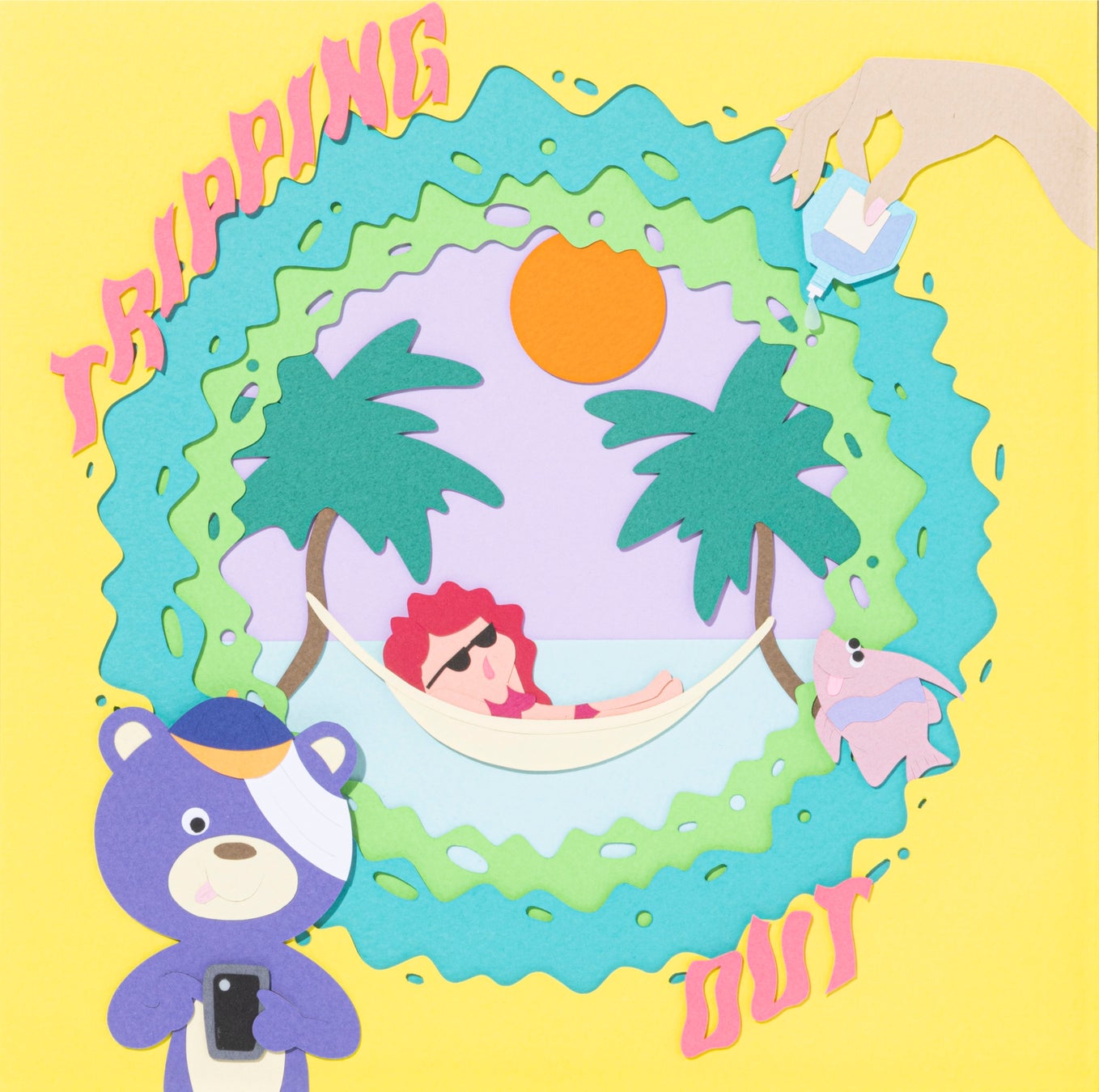 【OIL by 美術手帖ギャラリー】アーティストwackwackの個展「TRIPPING OUT」を11月3日（木）より開催。ストリートカルチャーから生まれた切り絵の新作約50点を発表。のサブ画像1_TRIPPING OUT（2022）