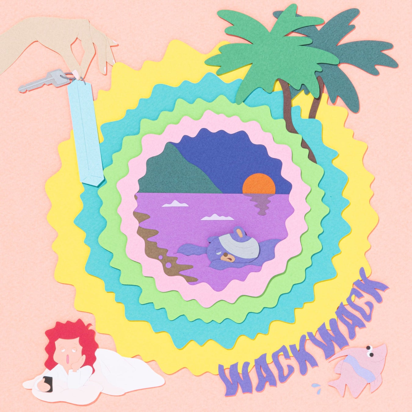 【OIL by 美術手帖ギャラリー】アーティストwackwackの個展「TRIPPING OUT」を11月3日（木）より開催。ストリートカルチャーから生まれた切り絵の新作約50点を発表。のサブ画像6_Midnight Blue（2022）