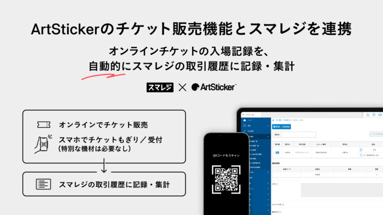 【スマレジ×ArtSticker】美術館のチケット販売から入場記録・売上管理までのシームレスなデータ連携が可能に。のメイン画像