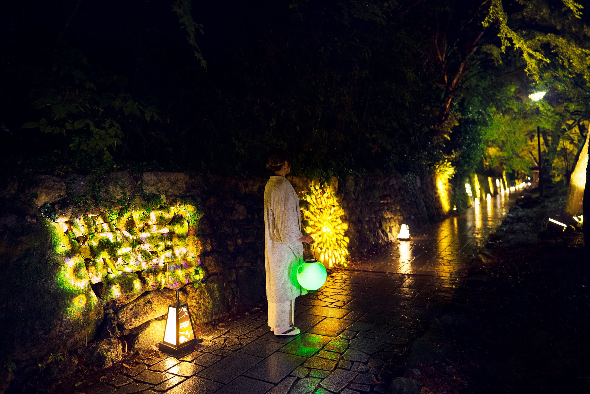 『NAKED GARDEN ONE KYOTO』比叡山坂本 いよいよ開催！オフィシャル画像の一部を初公開！のサブ画像4_石垣ライトアップ