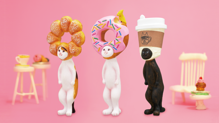 愛くるしい表情に心がほっこり。ユーモアあふれる猫のオブジェがカプセルトイに──「ベン山口の被り猫 ドーナツ」2022年11月26日（土）から順次発売開始のメイン画像