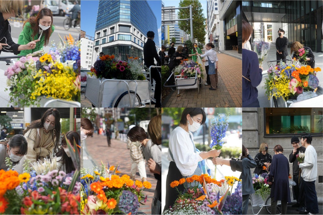 全国各地の花と出会えるフラワーマーケット「Blooming Market（ブルーミング マーケット）」12月4日（日）日本橋兜町で開催のサブ画像2_花を前にするとみんなが笑顔になりました。