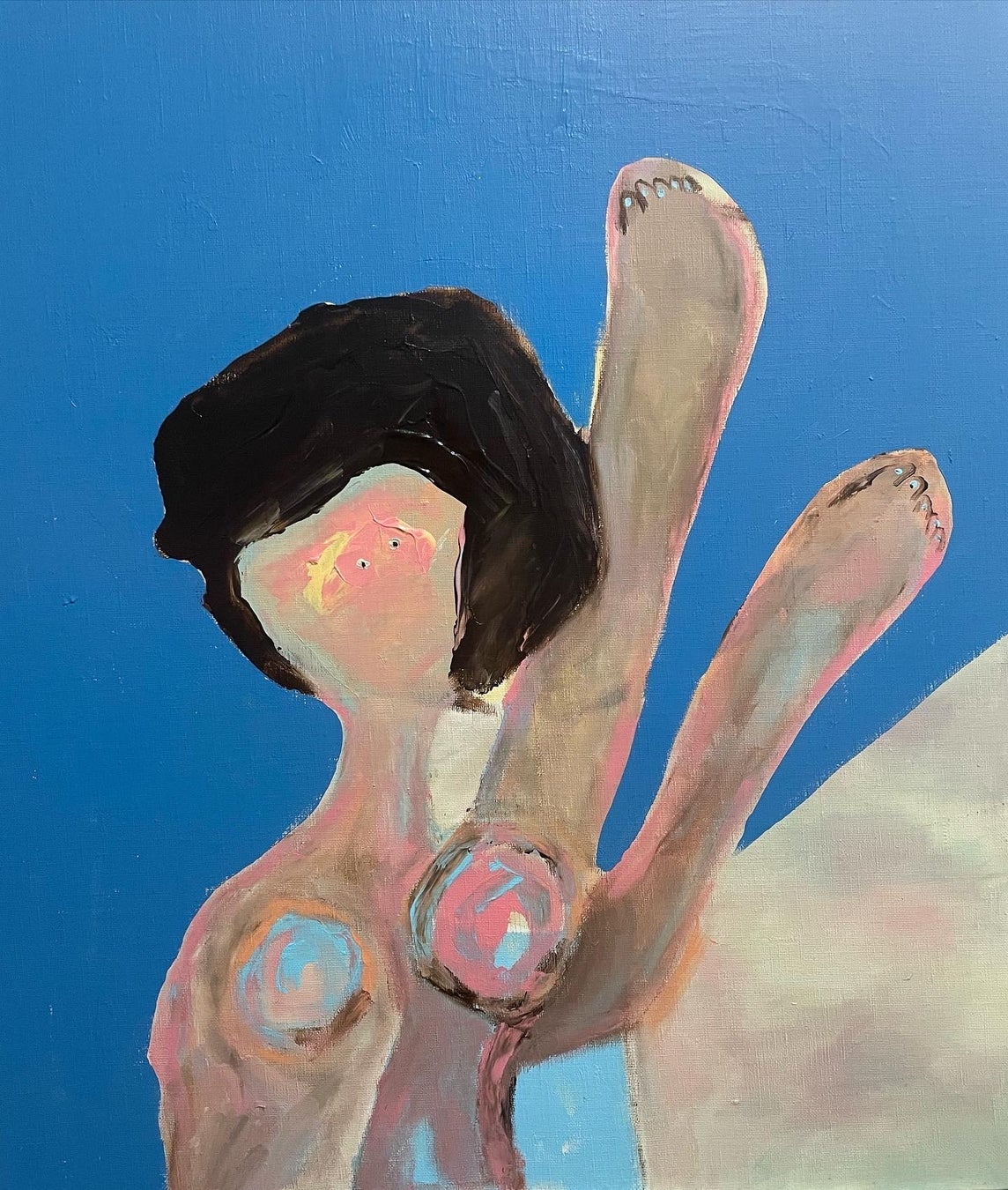 【OIL by 美術手帖ギャラリー】画家・中村穣二の個展「Another moonlight」を12月30日（金）よりスタート。新作展示のほか、1月7日（土）にはライブペインティングも開催。のサブ画像1_彼女の朝は　2022　キャンバスにアクリル、530×455mm