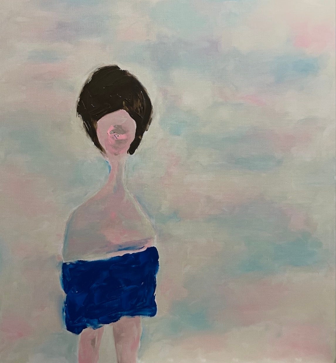 【OIL by 美術手帖ギャラリー】画家・中村穣二の個展「Another moonlight」を12月30日（金）よりスタート。新作展示のほか、1月7日（土）にはライブペインティングも開催。のサブ画像3_Blue Towel （2022）（参考作品）
