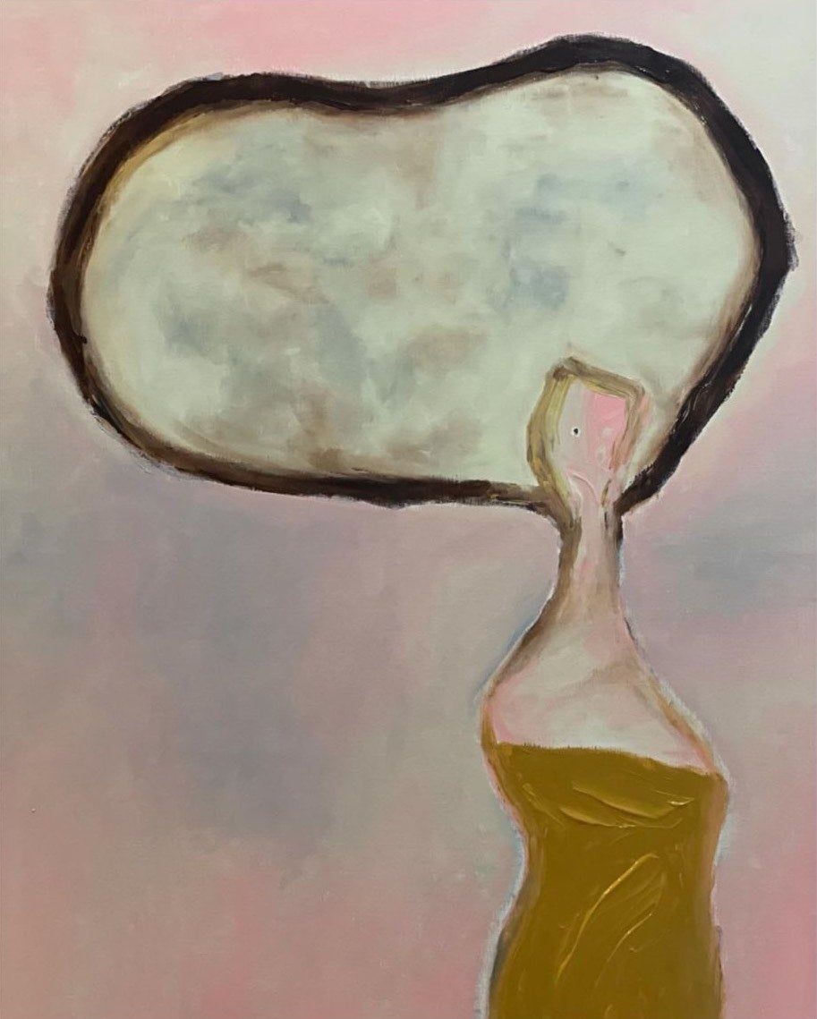 【OIL by 美術手帖ギャラリー】画家・中村穣二の個展「Another moonlight」を12月30日（金）よりスタート。新作展示のほか、1月7日（土）にはライブペインティングも開催。のサブ画像5_暖かい空気の中の彼女（2022）（参考作品）