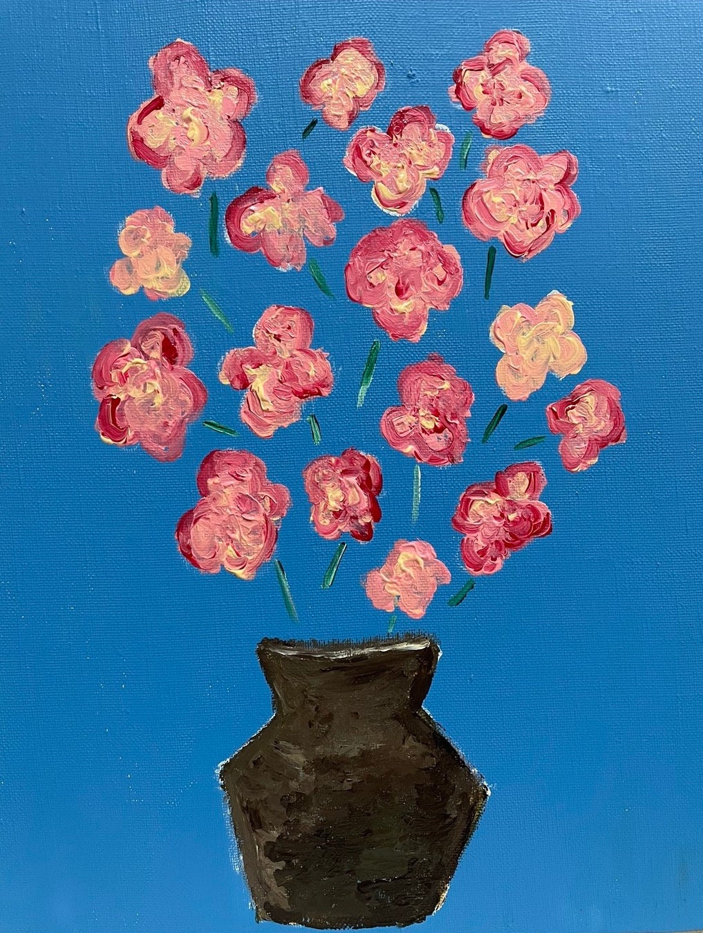 【OIL by 美術手帖ギャラリー】画家・中村穣二の個展「Another moonlight」を12月30日（金）よりスタート。新作展示のほか、1月7日（土）にはライブペインティングも開催。のサブ画像6_花瓶に花を（2022）（参考作品）
