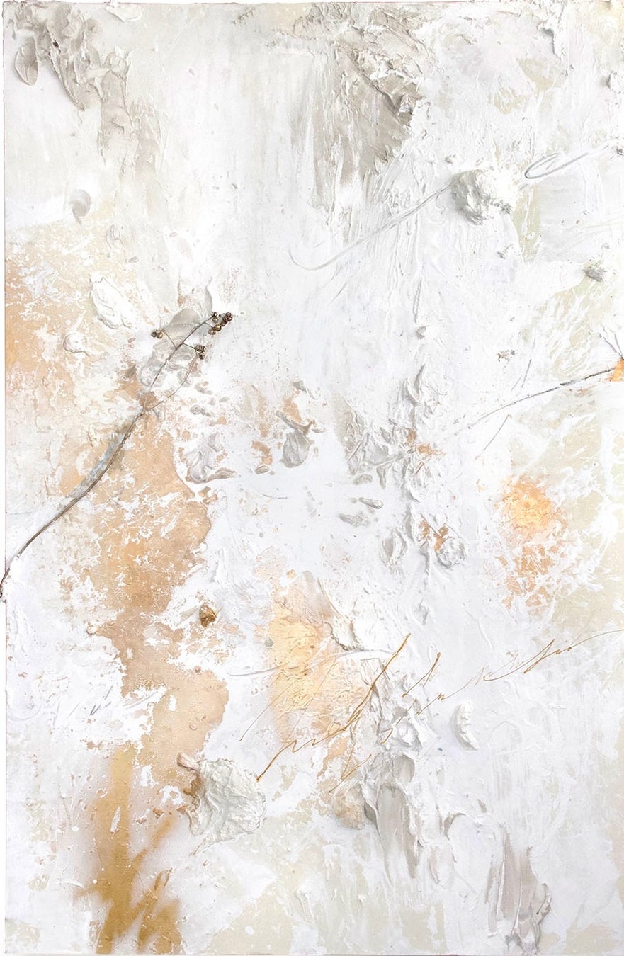 株式会社TRiCERAとの共同企画「Chroma Distance」2023年1月20日 (金）から開催のサブ画像10_Ayaka Nakamura 《finding some kind of peace ##》 2022年_アクリル絵具、メッキ調顔料、キャンバス_h1920×w1050×d70mm
